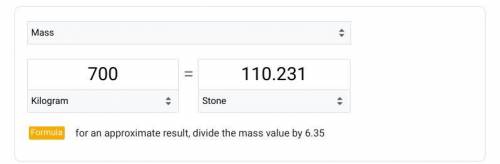 The stone, an English unit of weight, is equal to 14

pounds. A kilogram is approximately equal to 2