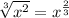 \sqrt[3]{x^2} = x^\frac{2}{3}