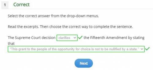 Select the correct answer from the drop-down menus.

Read the excerpts. Then choose the correct way