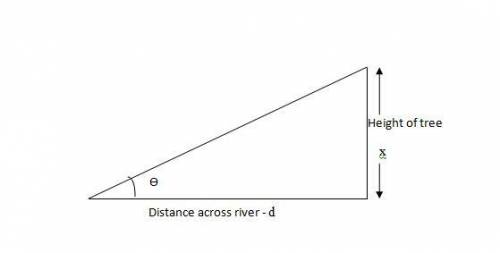 An engineer needs to determine the distance across a river without swimming to the other side. The e