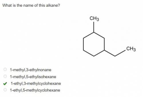PLEASE HURRY! What is the name of this alkane?

A skeletal model has a hexagon ring with points at t