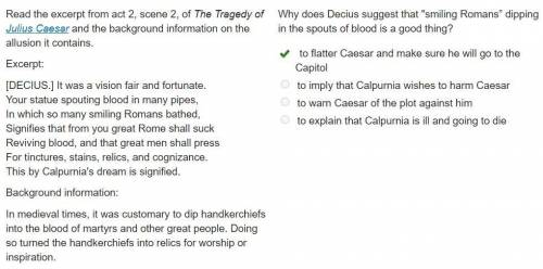 Read the excerpt from act 2, scene 2, of The Tragedy of Julius Caesar and the background information