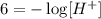 6=-\log [H^+]\\\\
