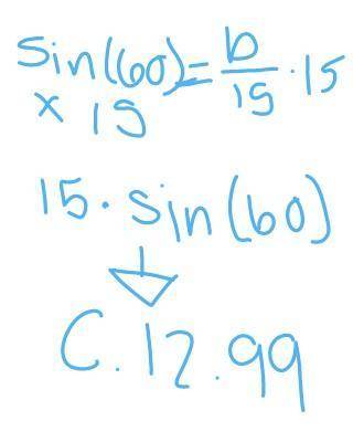 Use trigonometry and the information below to solve for the length of side b. You may use the memory