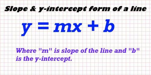 What is the y-intercept in the equation y = 3x + 4 ?
