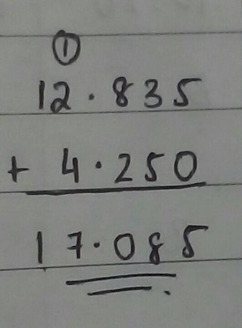 Add 4.25 and 12.835 explain how u got it answer​