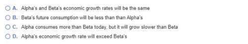 Two​ countries, Alpha and​ Beta, have identical production possibilities frontiers. What is the outc