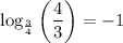 \log_{\frac{3}{4}}\left(\dfrac{4}{3}\right)=-1