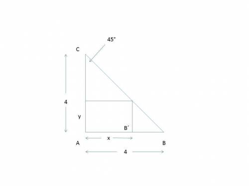 A rectangle is to be inscribed in an isosceles right triangle in such a way that one vertex of the r