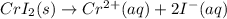 CrI_2(s)\rightarrow Cr^{2+}(aq)+2I^-(aq)