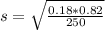 s = \sqrt{\frac{0.18*0.82}{250}}