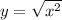 y=\sqrt{x^2}