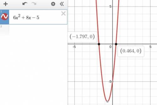 Solve the equation 9x^2 + 8x – 5 = 3x^2to the nearest tenth.