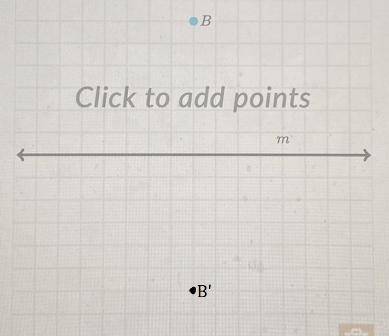 Plot the image of point B under a reflection across line m