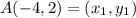 A(-4, 2) = (x_1, y_1)