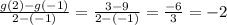 \frac{g(2) - g(-1)}{2-(-1)} = \frac{3 - 9 }{2-(-1)} = \frac{-6}{3} = -2