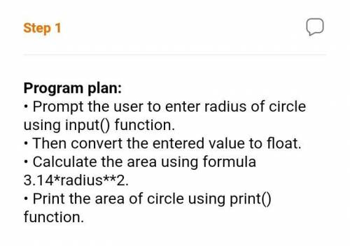 Write and test a program that computes the area of a circle. This program should request a number re