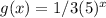 g(x) = 1/3(5)^x