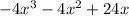 -4x^3 - 4x^2 + 24x