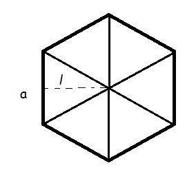 The area of the regular hexagon is 169.74 ft2. A regular hexagon has an apothem with length 7 feet a