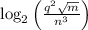 \log_{2}\left(\frac{q^2\sqrt{m}}{n^3}\right)