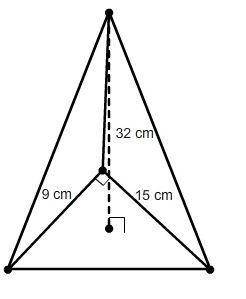 What is the volume of this pyramid? 720 cm³ 1080 cm³ 1440 cm³ 2160 cm³