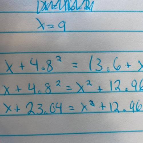 X+23.04=x^2+12.96 (the very bottom part)