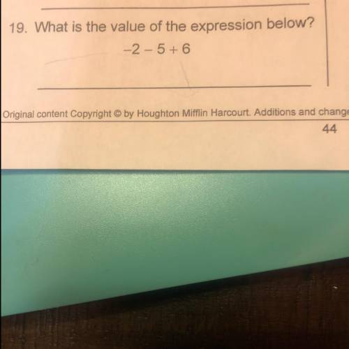 What is the value of the expression below? -2 - 5+6