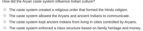 How did the Aryan caste system influence Indian culture? The caste system created a religious order
