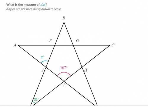 What is the measure of angle X
