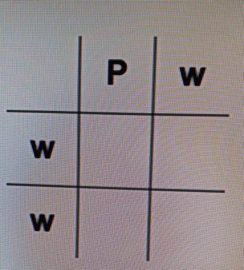 10. Refer to the partially completed Punnett square. Purple flowers (P) are dominantto white flowers