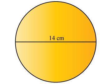 What is the approximate area of the circle shown? Use 3.14 to approximate pi. Round your answer to t