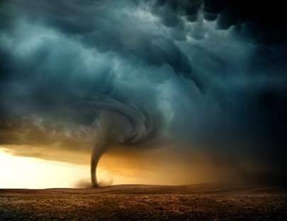 On a warm summer day, a severe storm happens, and a tornado forms. Which layer of the atmosphere is