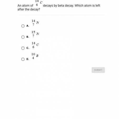I need to know which atom is left after the decay