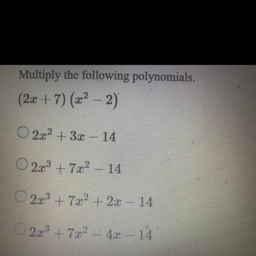 Multiply the following polynomials