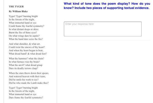 What kind of tone does the poem display? How do you know? Include two pieces of supporting textual e