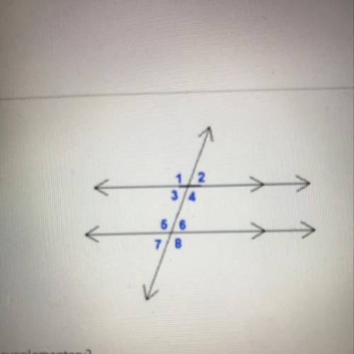 PLSSSS !???? Which pair of angles are supplementary?