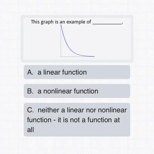 Is this graph a linear or no linear function? *please see answer choices* *serious answers only*