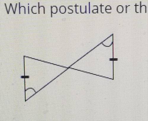 Which postulate or theorem justifies the two triangles are congruent?AsssBSASCASAD AASEHLF Not Congr