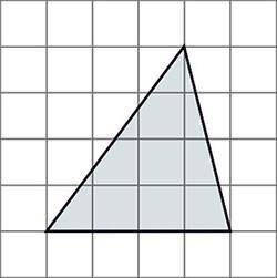 100 points please HELP asap!!! (05.01)Which statement best describes the area of the triangle shown