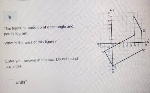 30 POINTS, HELP IS GREATLY APPRECIATED This figure is made up of a rectangle and parallelogram. What