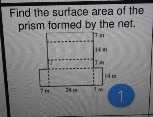 Find the surface area of theprism formed by the net.