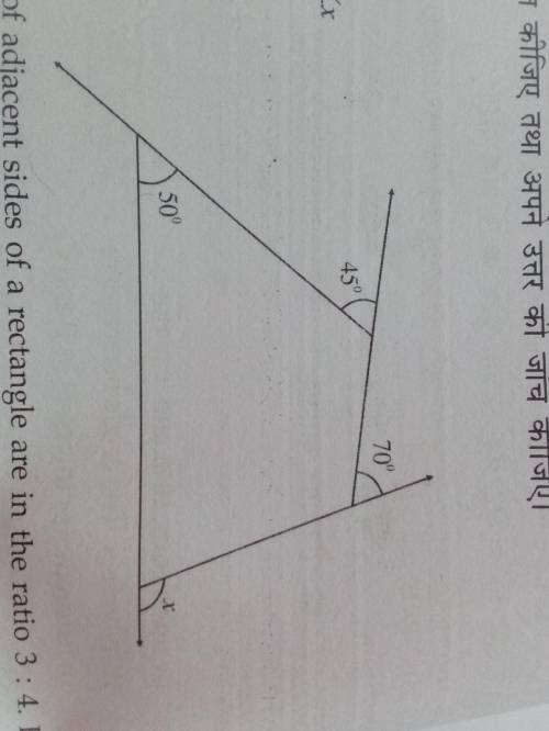 Find measure of x in the given figure
