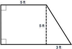 HELPPP (05.02)A doghouse is to be built in the shape of a right trapezoid, as shown below. What is t
