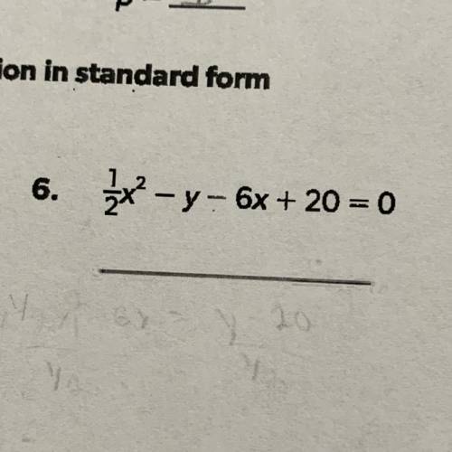 How do i solve this parabola by completing the square and putting it in standard form?