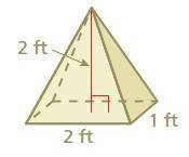 Find the volume of the pyramid. Write your answer as a fraction or mixed number.