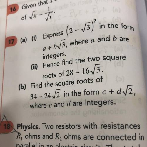 Hello:) anyone able to explain and solve question 17 (aii) ? Thank you sm!