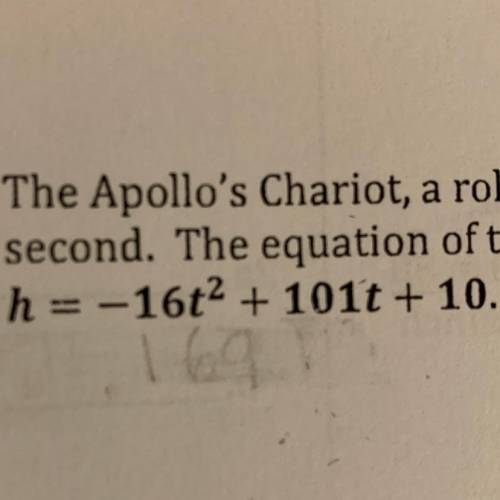 The Apollo’s Chariot, a rollercoaster at Busch Gardens, moves at 110 feet per second. The equation o