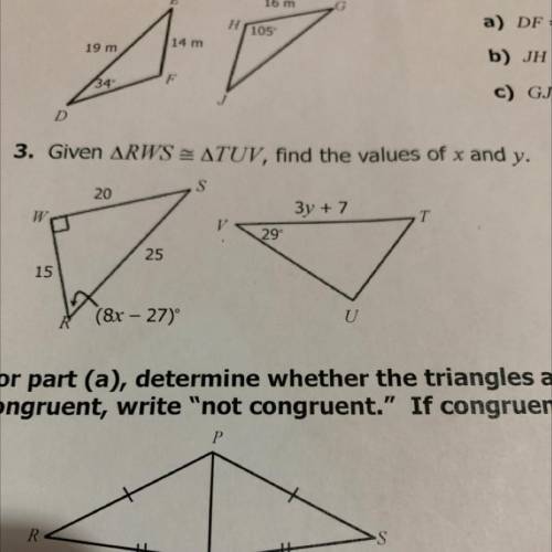 What is the values of x and y