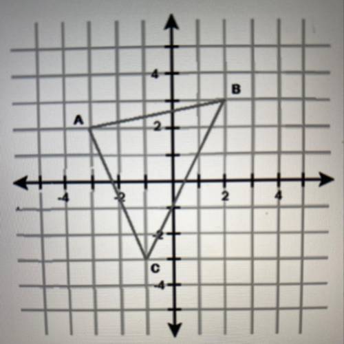 What are the new vertices of triangle ABC if the triangle is translated three units to the right and